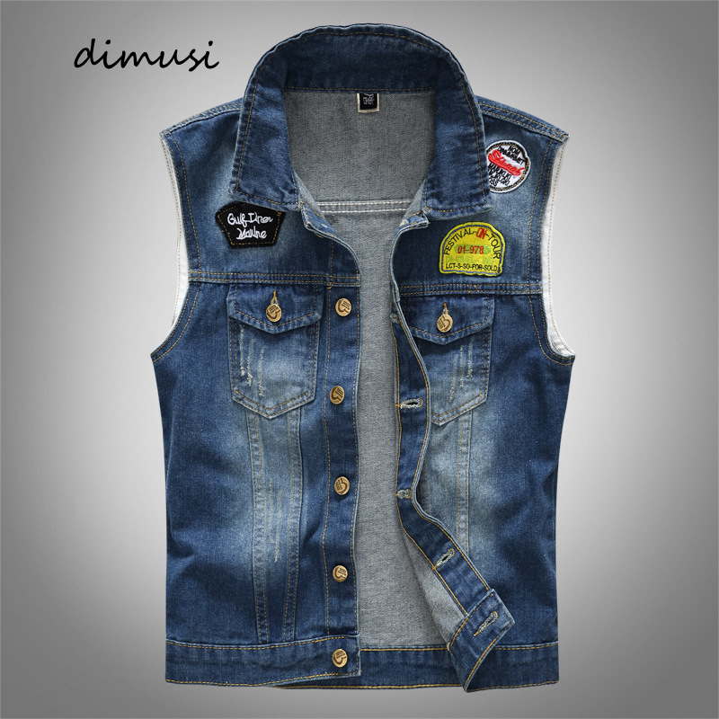 Men'S Shoes With Jeans - Rompi Denim pria musim semi Summber