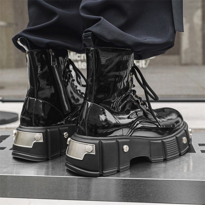 Sepatu bot kulit paten gaya pu - Men'S Shoes Dress Casual ulasan dan harga