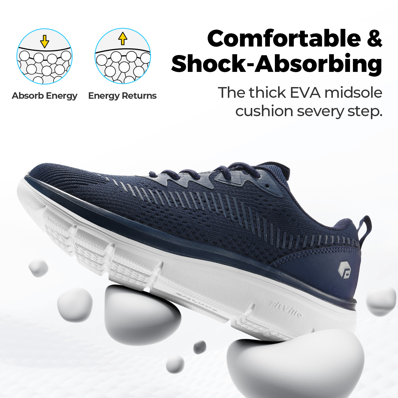 Sepatu Jalan Pria FitVille, Sn - Men'S Shoes Plantar Fasciitis ulasan dan harga