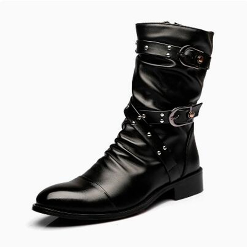 Sepatu Bot Kulit Pria Berkuali - Men Shoes Size 46 ulasan dan harga
