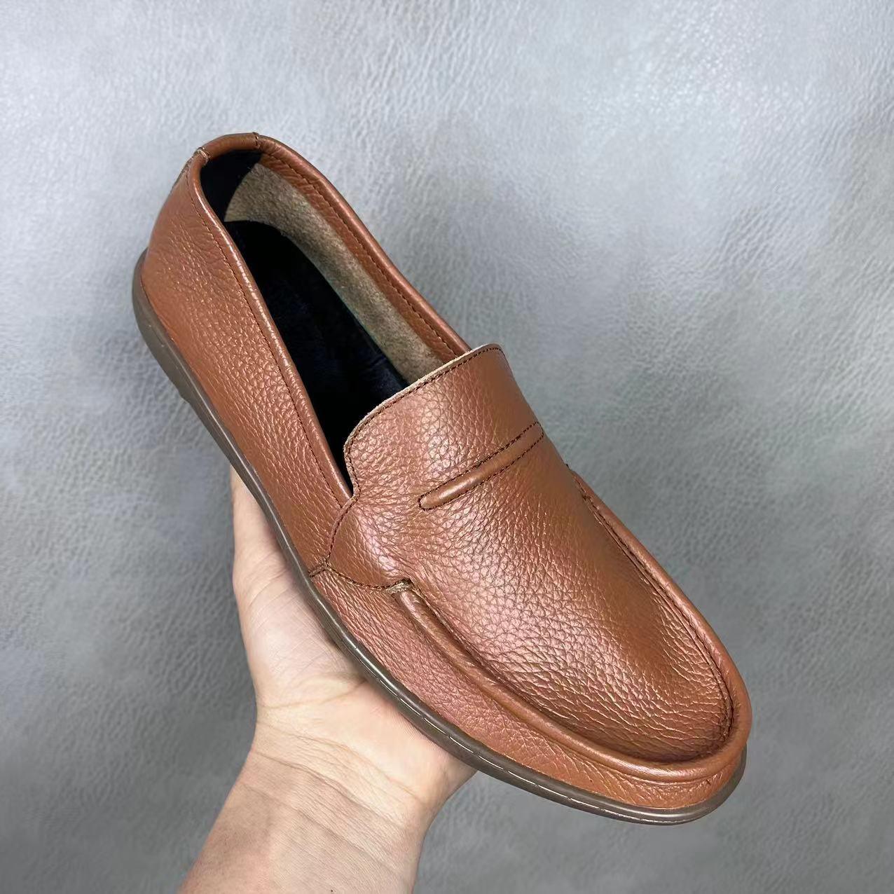 Sepatu Kulit Pria Ujung Bulat  - Men Shoes Offer ulasan dan harga
