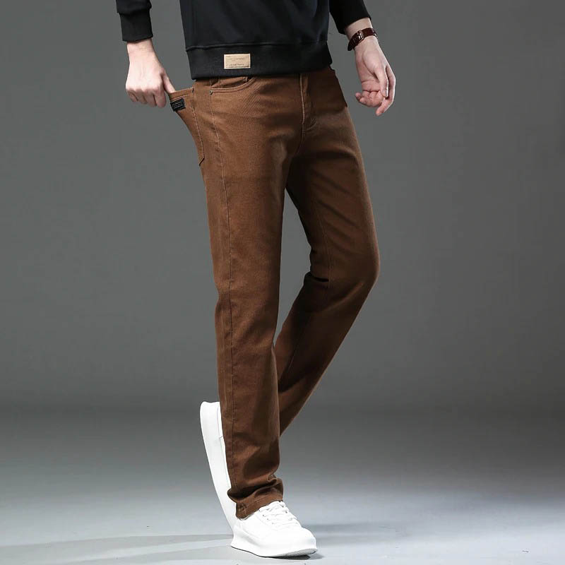 Celana Denim Melar Kasual Bisn - Men'S Shoes With Jeans ulasan dan harga