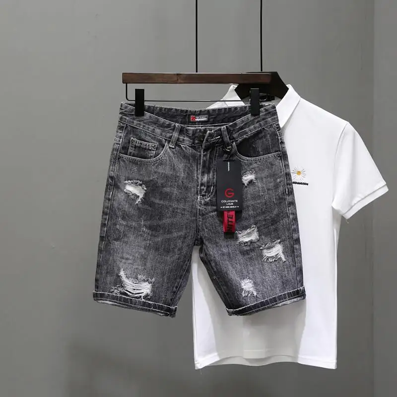 Celana Jeans pendek pria sobek - Men'S Shoes With Jeans ulasan dan harga