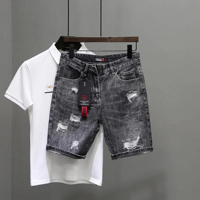 Celana Jeans pendek pria sobek - Men'S Shoes With Jeans ulasan dan harga